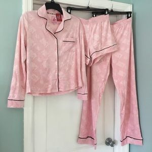Juicy Couture pink velour 4 pc pajama set, size XS, New